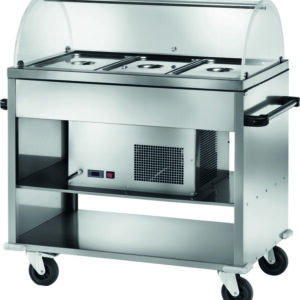 Carrello Refrigerato Inox 3 GN 1/1 con Cupola Positivo TN CAR2780 - 2