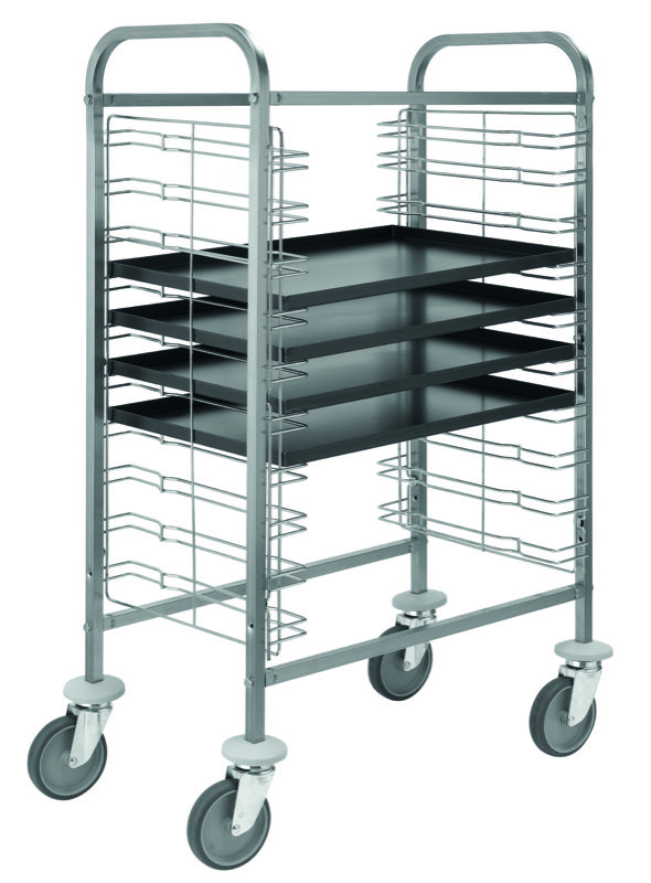 Carrello Portateglie Filo Inox 10 GN 1/1 - 10x60x40 cm CA1655