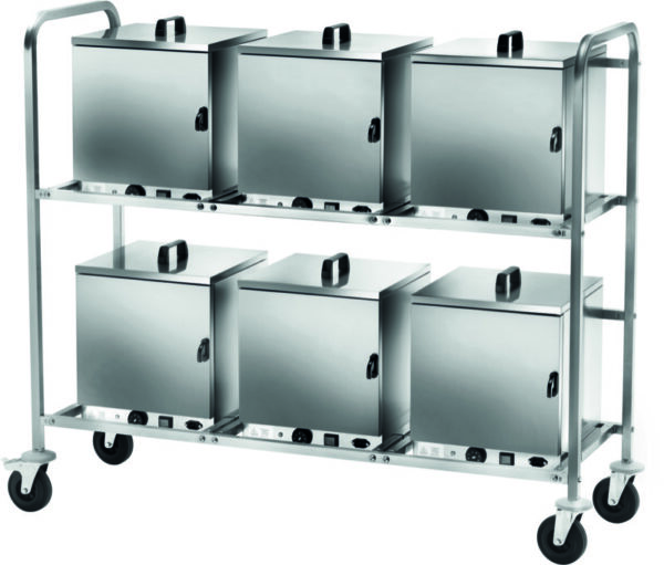 Carrello Portacassette Termiche per la Colazione 6 Posti CPC600