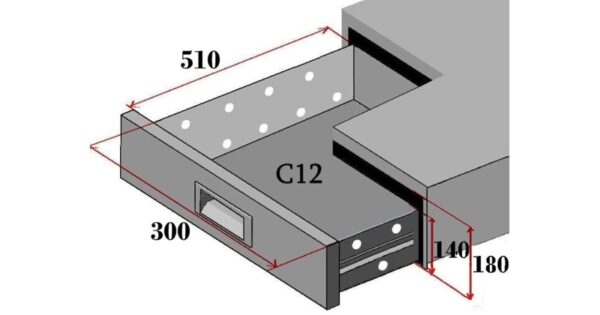 Set 2 Cassetti per Banchi Refrigerati CS12-FC