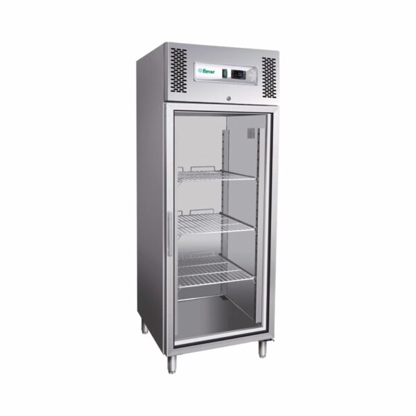 Armadio Refrigerato GN 2/1 Ventilato Negativo BT con Porta a Vetro 650 L G-GN650