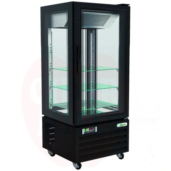 Vetrina Refrigerata 4 Lati Ventilata 280 L Nera G-LSC65B
