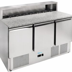 Saladette Refrigerata Statica con Piano in Granito 8xGN1/6 G-PS903-FC - 1