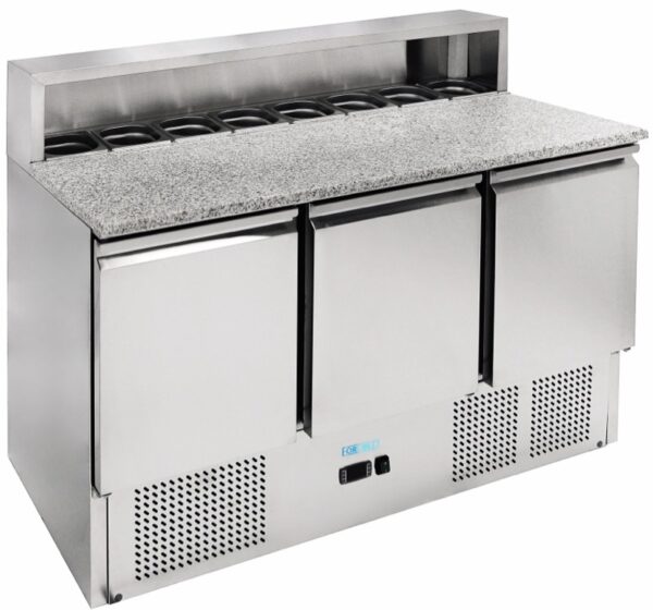 Saladette Refrigerata Statica con Piano in Granito 8xGN1/6 G-PS903-FC