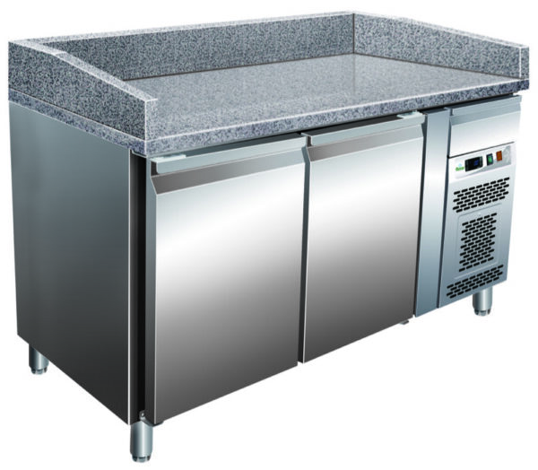 Banco Pizza Refrigerato Ventilato 390 L Inox e Granito G-PZ2600TN