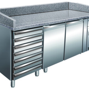 Banco Pizza Refrigerato Ventilato 390 L Inox e Granito G-PZ2610TN - 2