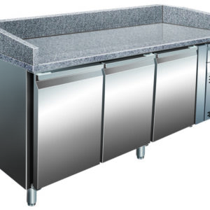 Banco Pizza Refrigerato Ventilato 580 L Inox e Granito G-PZ3600TN - 1
