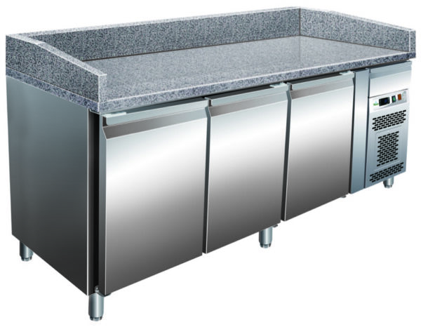 Banco Pizza Refrigerato Ventilato 580 L Inox e Granito G-PZ3600TN