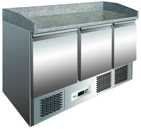 Banco Pizza Refrigerato Statico 368 L con Piano in Granito G-S903PZ