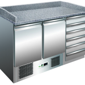 Banco Pizza Refrigerato Statico 257 L con Piano in Granito e Cassetto G-S903PZCA - 2