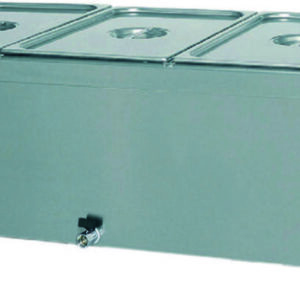 Tavola Calda a Bagnomaria 3 x GN 1/1 200h Coibentata con Scarico 2000W BM1784