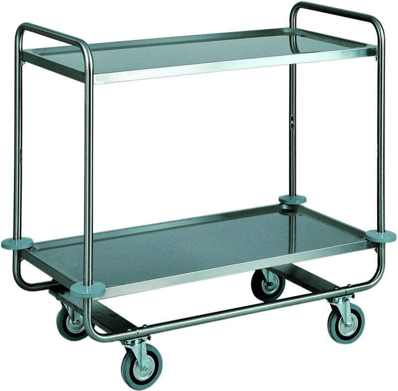 Carrello di Servizio Trasporto Pesante 2 Piani 110x60 cm