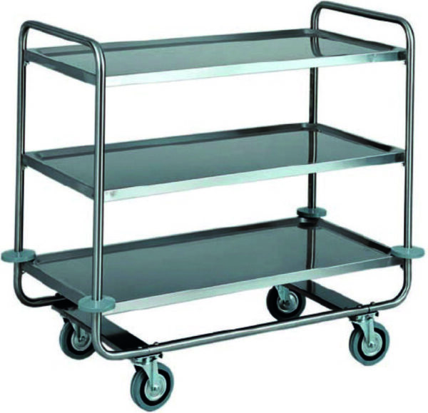 Carrello di Servizio Trasporto Pesante 3 Piani 110x60 cm