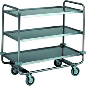 Carrello di Servizio Trasporto Pesante 3 Piani 110x60 cm - 4