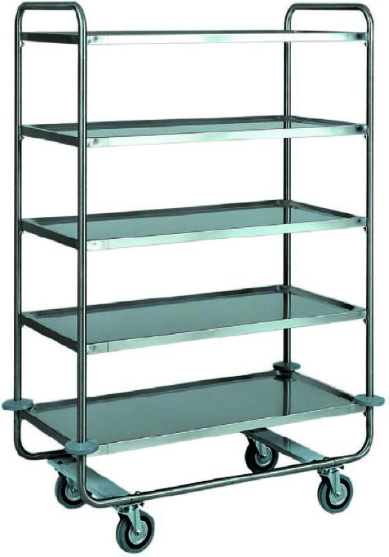 Carrello di Servizio Trasporto Pesante 5 Piani 110x60 cm
