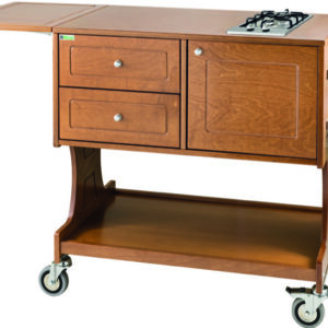Carrello Flambé 2 Fuochi Legno Castagno CL2750 - 2