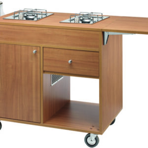Carrello Flambé 2 Piastre 1 Fuoco Separato CF1202 - 2