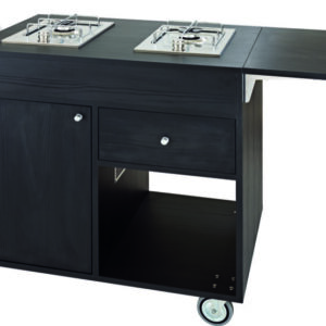 Carrello Flambé 2 Piastre 1 Fuoco Separato CF1202 - 1