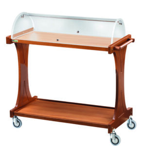 Carrello in Legno 2 Piani con Cupola Semicircolare CL2260