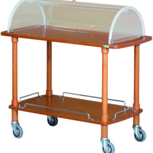Carrello in Legno 2 Piani con Cupola Semicircolare CLC2012