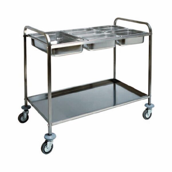 Carrello Portabacinelle 2xGN1/1 4xGN1/2 6xGN1/3 77x62 cm