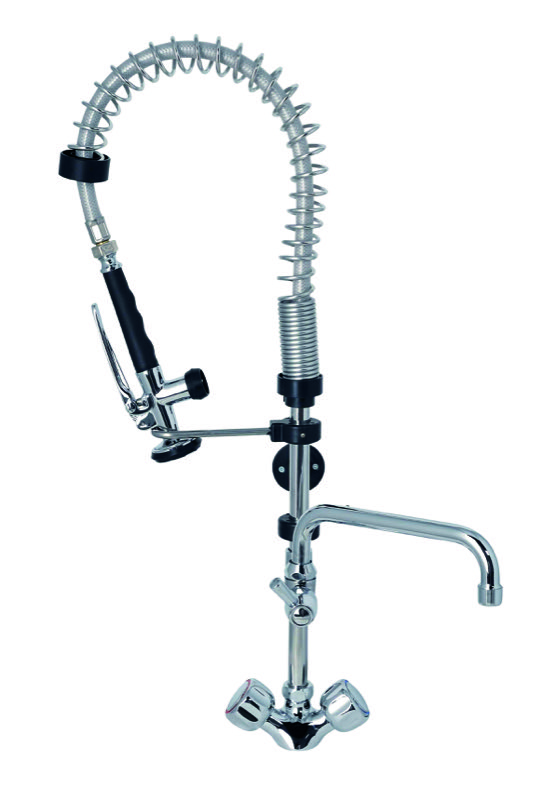 Gruppo Doccia con Miscelatore Monoforo 700 mm con Manopole Multigiro e Rubinetto