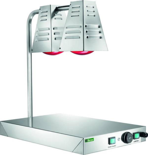 Piano Caldo a Infrarossi 2 Lampade per Teglia 60x40 750 W PCI4717