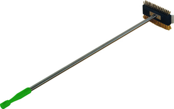 Spazzola Doppia Inox/Ottone con Raschietto 110 cm AV4971