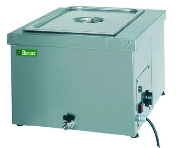 Tavola Calda a Bagnomaria 1 x GN 1/1 200h Coibentata con Scarico 2000W BM1780