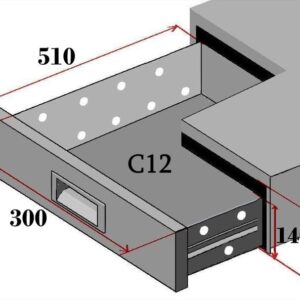 Set 2 Cassetti per Tavoli Refrigerati GN C12