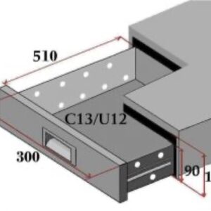 Set 3 Cassetti per Tavoli Refrigerati C13-FC