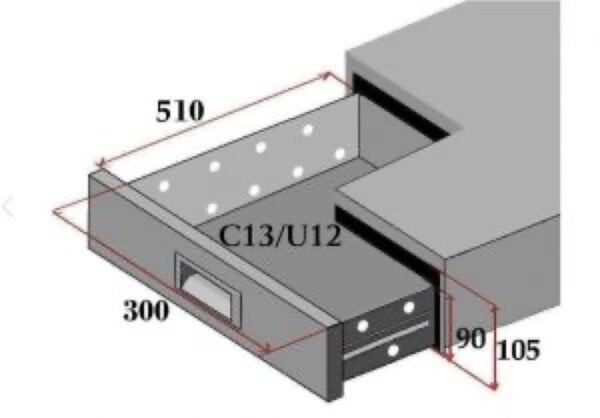 Set 3 Cassetti per Tavoli Refrigerati C13-FC