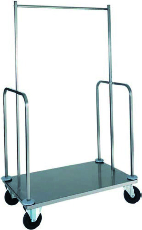Carrello Portavaligie e Portabiti Inox con Base Lamiera PVI4024