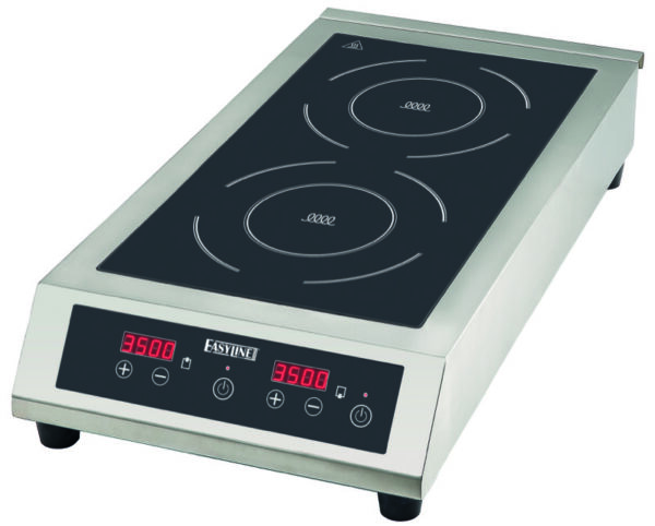 Piastra a Induzione Doppia 3500+3500 W Struttura Inox BT700D3