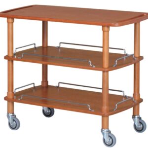 Carrello di Servizio in Legno 3 Piani con Freno CLP2003