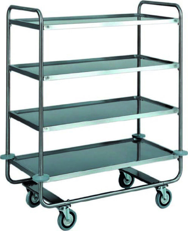 Carrello di Servizio Trasporto Pesante 4 Piani 110x60 cm