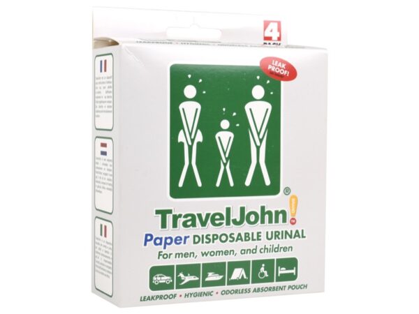 Traveljohn WC Portatile Monouso in Carta 800 cc - 80 pezzi