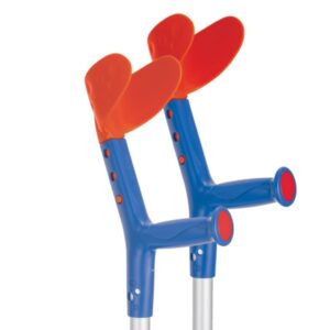 Stampelle Pediatriche Tiki Rosso/Blu Regolabili 16-21 cm - 5 coppie - 1