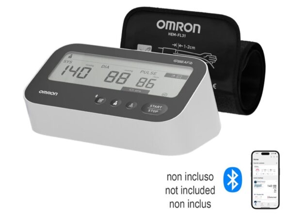 Omron Misuratore di Pressione Digitale M4 Connect AFIB HEM-7196T1-FLE - 2 pezzi