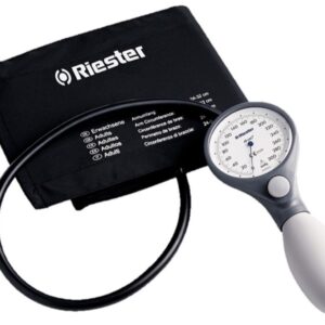 Riester Sfigmomanometro Ri-San Grigio Ardesia con Valvola a Pulsante - 3 pezzi - 1