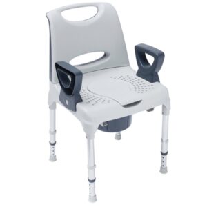 Sedia Doccia e Comoda AQ-TICA Grigio Scuro/Bianco Bifunzionale - 1