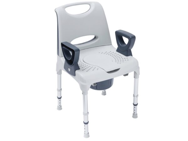 Sedia Doccia e Comoda AQ-TICA Grigio Scuro/Bianco Bifunzionale