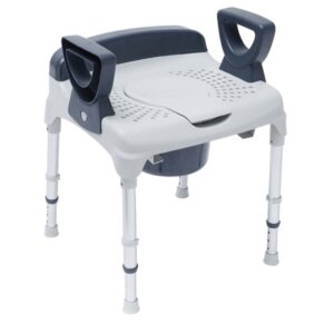 Sedia Doccia e Comoda AQ-TICA Grigio Scuro/Bianco Bifunzionale - 2