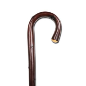 Bastone da Passeggio in Legno di Castagno, Manico Curvo, Max 100 kg - 8 pezzi - 1