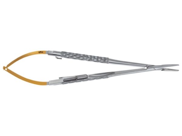 Aesculap Porta-Aghi Castroviejo Durogrip in CT Retto 0,4/18 cm BM003R