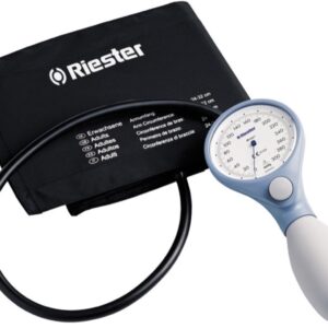 Riester Sfigmomanometro Ri-San Azzurro, Latex Free, Valvola Regolabile - 3 pz - 2