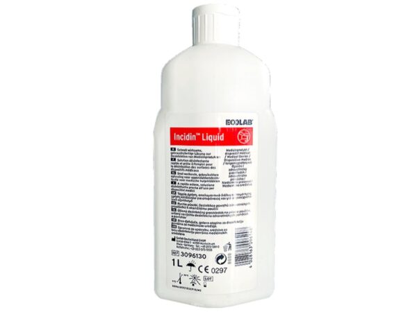 Ecolab Incidin Liquido Disinfettante per Superfici a Base di Alcol Bottiglia da