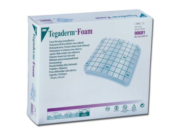 3M Tegaderm Foam Medicazione in Schiuma Non Adesiva Sterile 10x10 cm - 30 pz