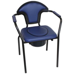 Sedia Comoda Comfort con Seduta Imbottita Removibile Blu - 2 pezzi