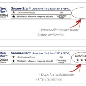 Test Autoclave Steam Star per Sterilizzazione a Vapore 120°C/135°C - 1000 pezzi